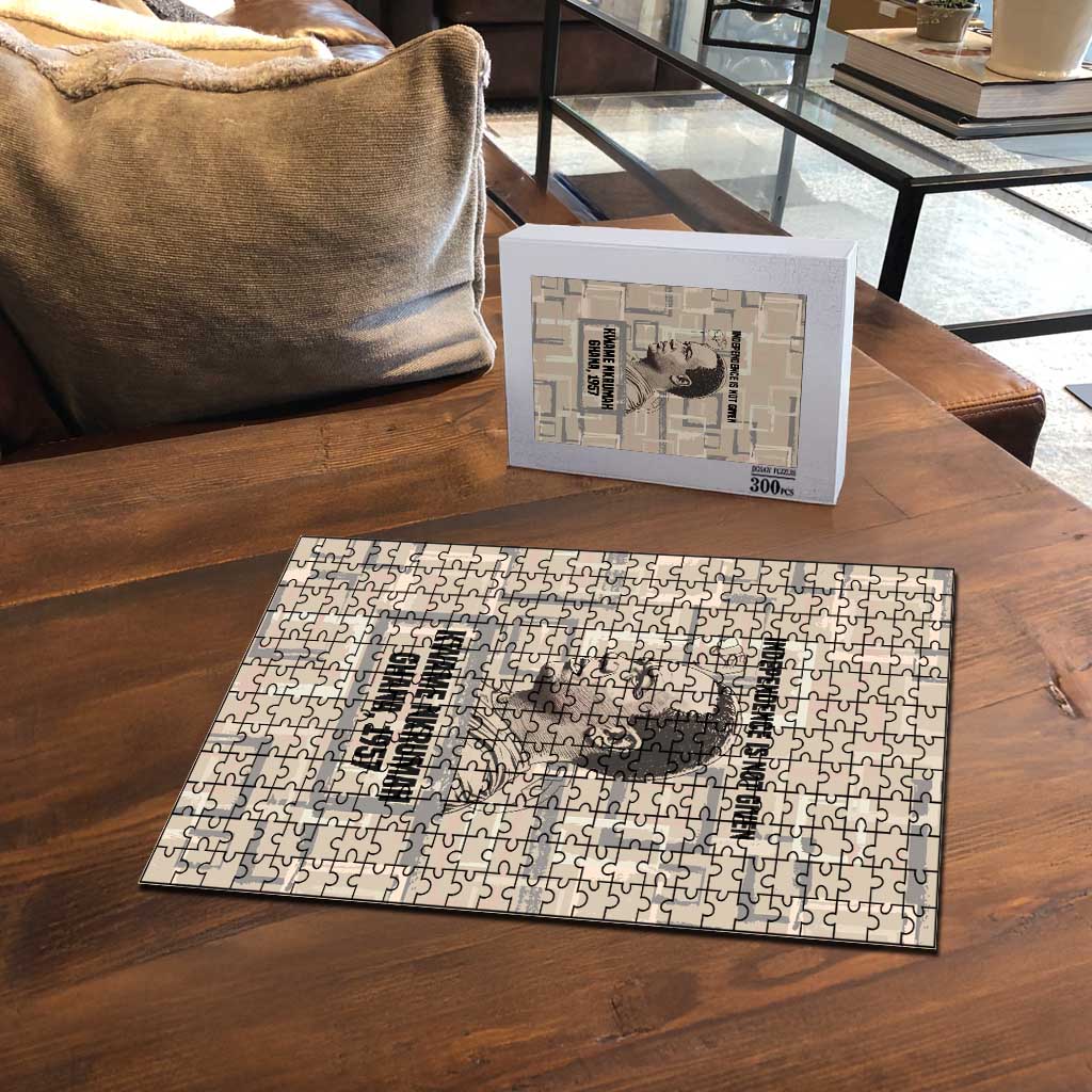 Kwame Nkrumah Puzzle with Raised Fist Design and Independence Quote Ghana 1957 Tribute - Wonder Print Shop