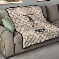 Kwame Nkrumah Quilt with Raised Fist Design and Independence Quote Ghana 1957 Tribute - Wonder Print Shop
