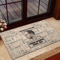 Kwame Nkrumah Rubber Doormat with Raised Fist Design and Independence Quote Ghana 1957 Tribute - Wonder Print Shop