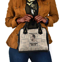 Kwame Nkrumah Shoulder Handbag with Raised Fist Design and Independence Quote Ghana 1957 Tribute - Wonder Print Shop