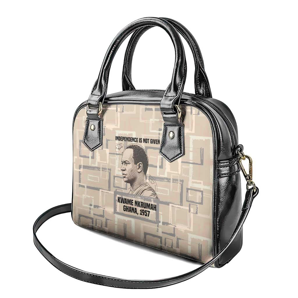 Kwame Nkrumah Shoulder Handbag with Raised Fist Design and Independence Quote Ghana 1957 Tribute - Wonder Print Shop