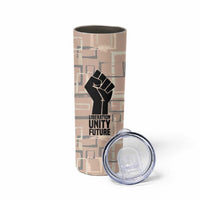 Kwame Nkrumah Skinny Tumbler with Raised Fist Design and Independence Quote Ghana 1957 Tribute - Wonder Print Shop
