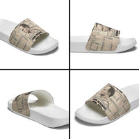 Kwame Nkrumah Slide Sandals with Raised Fist Design and Independence Quote Ghana 1957 Tribute - Wonder Print Shop