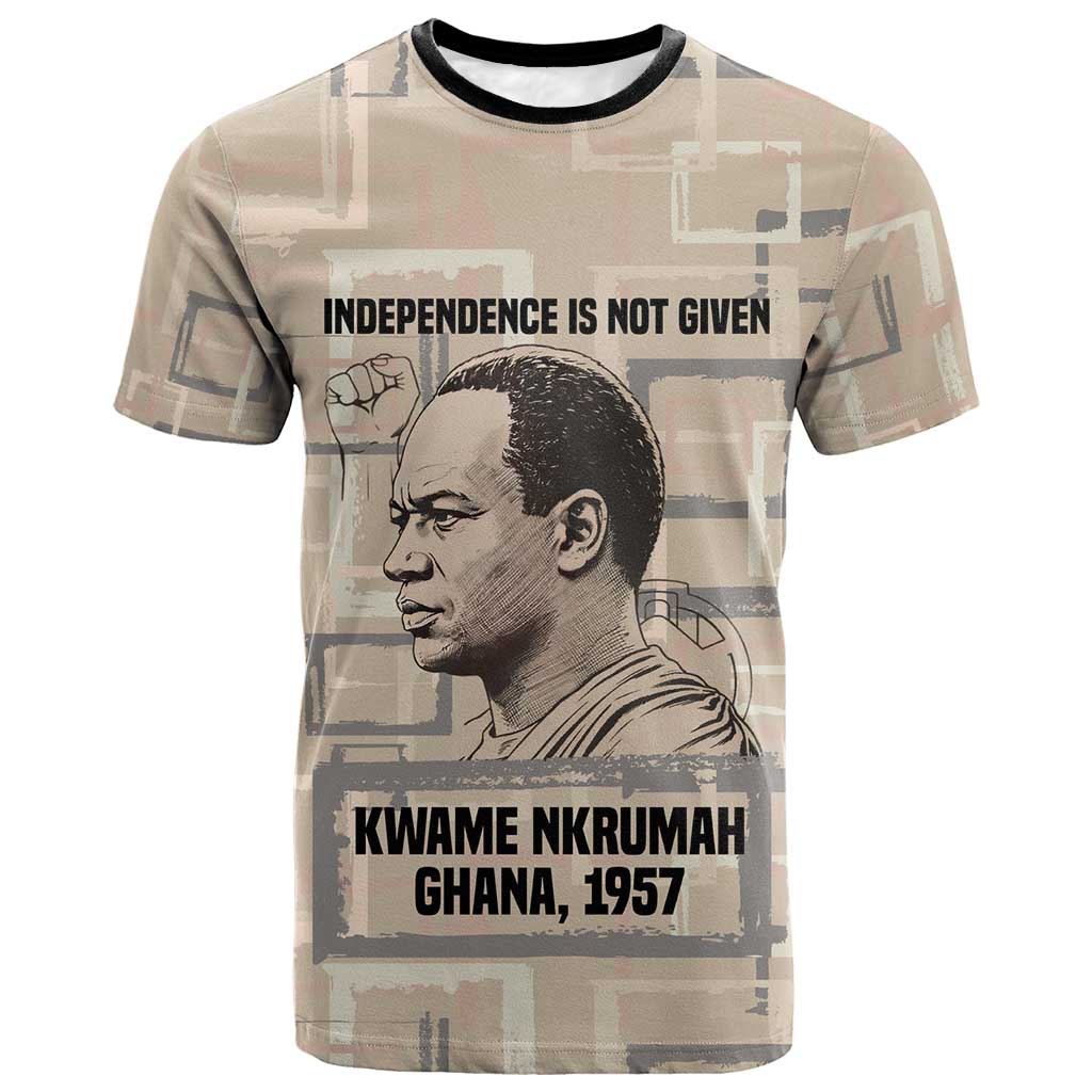 Kwame Nkrumah T shirt with Raised Fist Design and Independence Quote Ghana 1957 Tribute - Wonder Print Shop