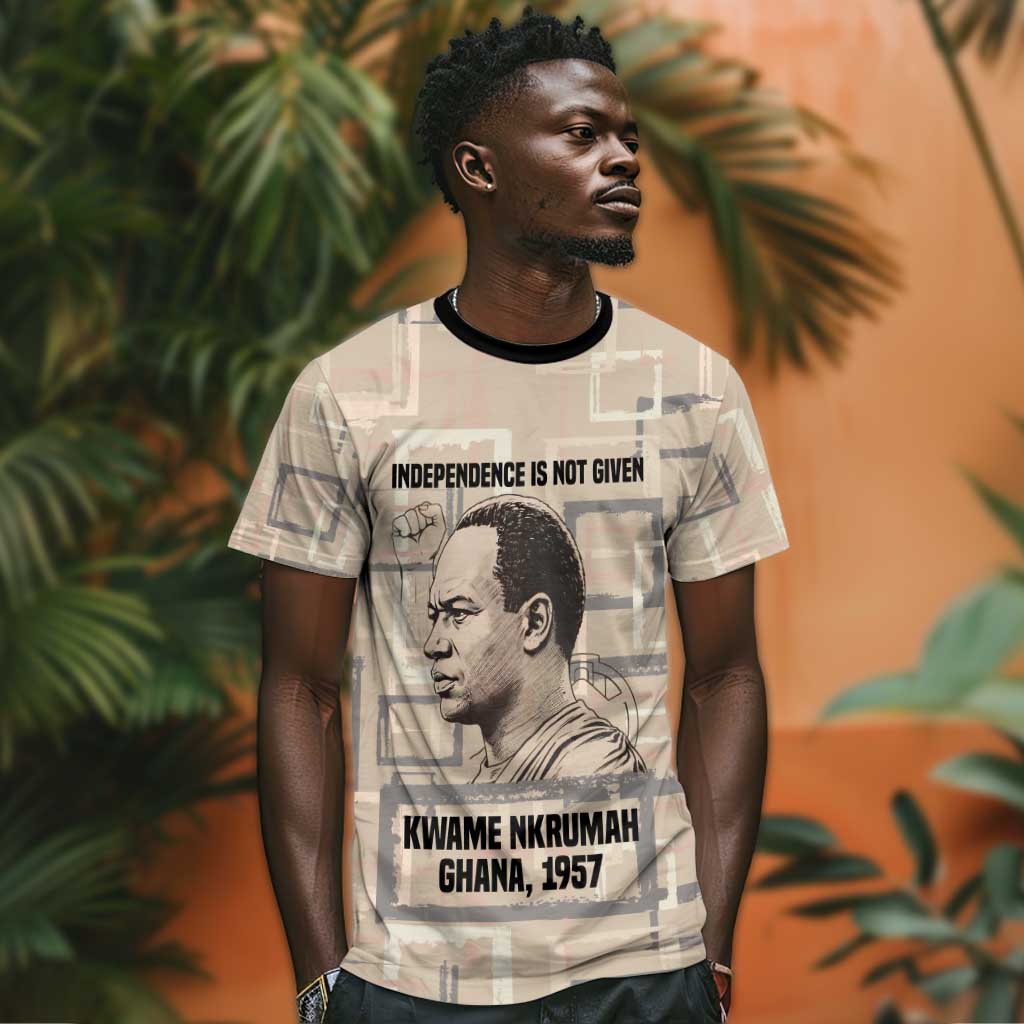 Kwame Nkrumah T shirt with Raised Fist Design and Independence Quote Ghana 1957 Tribute - Wonder Print Shop