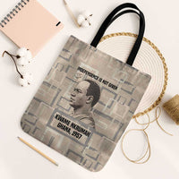 Kwame Nkrumah Tote Bag with Raised Fist Design and Independence Quote Ghana 1957 Tribute - Wonder Print Shop