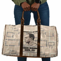Kwame Nkrumah Travel Bag with Raised Fist Design and Independence Quote Ghana 1957 Tribute - Wonder Print Shop