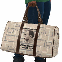 Kwame Nkrumah Travel Bag with Raised Fist Design and Independence Quote Ghana 1957 Tribute - Wonder Print Shop