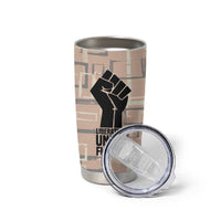 Kwame Nkrumah Tumbler Cup with Raised Fist Design and Independence Quote Ghana 1957 Tribute - Wonder Print Shop