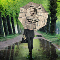 Kwame Nkrumah Umbrella with Raised Fist Design and Independence Quote Ghana 1957 Tribute - Wonder Print Shop