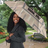 Kwame Nkrumah Umbrella with Raised Fist Design and Independence Quote Ghana 1957 Tribute - Wonder Print Shop