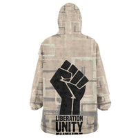 Kwame Nkrumah Wearable Blanket Hoodie with Raised Fist Design and Independence Quote Ghana 1957 Tribute - Wonder Print Shop