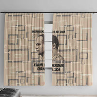 Kwame Nkrumah Window Curtain with Raised Fist Design and Independence Quote Ghana 1957 Tribute - Wonder Print Shop