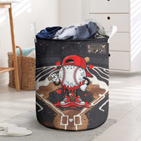 Baseball Drip Icecream Laundry Basket Boy Valentine Day Melting Cream Pattern