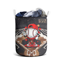 Baseball Drip Icecream Laundry Basket Boy Valentine Day Melting Cream Pattern
