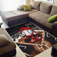 Baseball Drip Icecream Area Rug Boy Valentine Day Melting Cream Pattern
