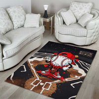 Baseball Drip Icecream Area Rug Boy Valentine Day Melting Cream Pattern