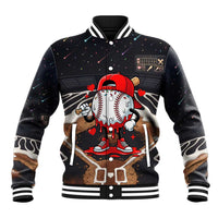 Baseball Drip Icecream Baseball Jacket Boy Valentine Day Melting Cream Pattern