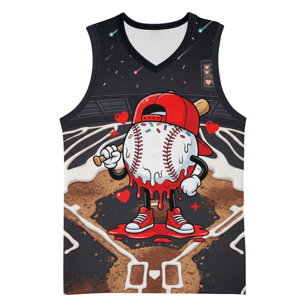 Baseball Drip Icecream Basketball Jersey Boy Valentine Day Melting Cream Pattern