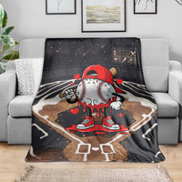 Baseball Drip Icecream Blanket Boy Valentine Day Melting Cream Pattern