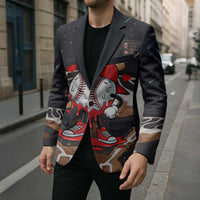 Baseball Drip Icecream Blazer Boy Valentine Day Melting Cream Pattern