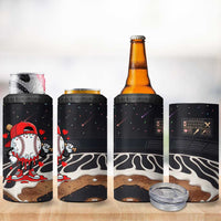 Baseball Drip Icecream 4 in 1 Can Cooler Tumbler Boy Valentine Day Melting Cream Pattern