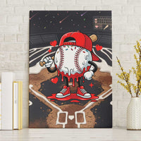 Baseball Drip Icecream Canvas Wall Art Boy Valentine Day Melting Cream Pattern