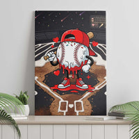 Baseball Drip Icecream Canvas Wall Art Boy Valentine Day Melting Cream Pattern