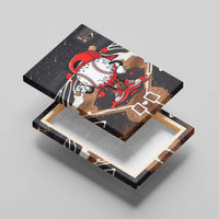 Baseball Drip Icecream Canvas Wall Art Boy Valentine Day Melting Cream Pattern