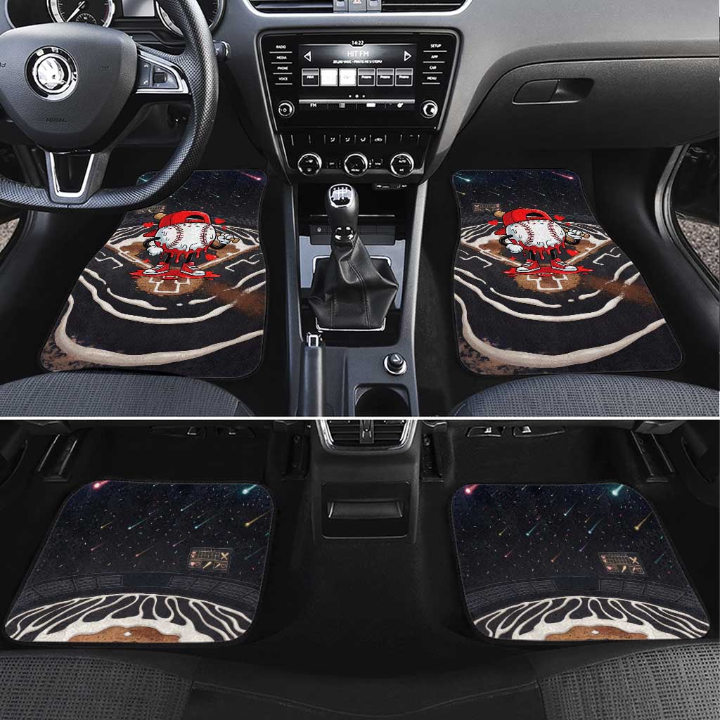 Baseball Drip Icecream Car Mats Boy Valentine Day Melting Cream Pattern