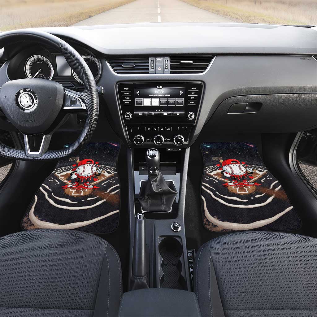 Baseball Drip Icecream Car Mats Boy Valentine Day Melting Cream Pattern
