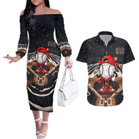Baseball Drip Icecream Couples Matching Off The Shoulder Long Sleeve Dress and Hawaiian Shirt Boy Valentine Day Melting Cream Pattern
