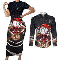 Baseball Drip Icecream Couples Matching Short Sleeve Bodycon Dress and Long Sleeve Button Shirt Boy Valentine Day Melting Cream Pattern