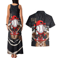 Baseball Drip Icecream Couples Matching Tank Maxi Dress and Hawaiian Shirt Boy Valentine Day Melting Cream Pattern