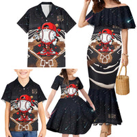 Baseball Drip Icecream Family Matching Mermaid Dress and Hawaiian Shirt Boy Valentine Day Melting Cream Pattern