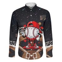 Baseball Drip Icecream Family Matching Off Shoulder Maxi Dress and Hawaiian Shirt Boy Valentine Day Melting Cream Pattern