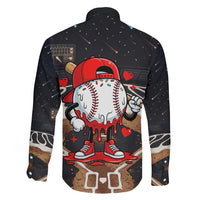 Baseball Drip Icecream Family Matching Off Shoulder Maxi Dress and Hawaiian Shirt Boy Valentine Day Melting Cream Pattern