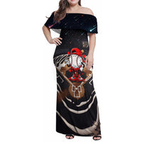 Baseball Drip Icecream Family Matching Off Shoulder Maxi Dress and Hawaiian Shirt Boy Valentine Day Melting Cream Pattern