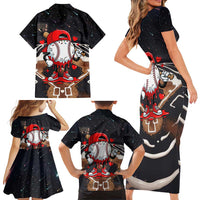 Baseball Drip Icecream Family Matching Short Sleeve Bodycon Dress and Hawaiian Shirt Boy Valentine Day Melting Cream Pattern