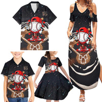 Baseball Drip Icecream Family Matching Summer Maxi Dress and Hawaiian Shirt Boy Valentine Day Melting Cream Pattern