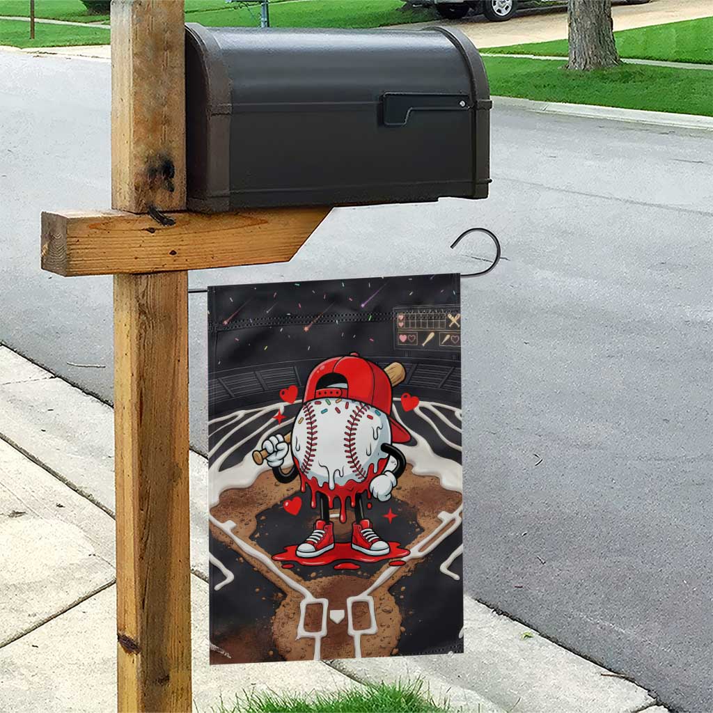 Baseball Drip Icecream Garden Flag Boy Valentine Day Melting Cream Pattern
