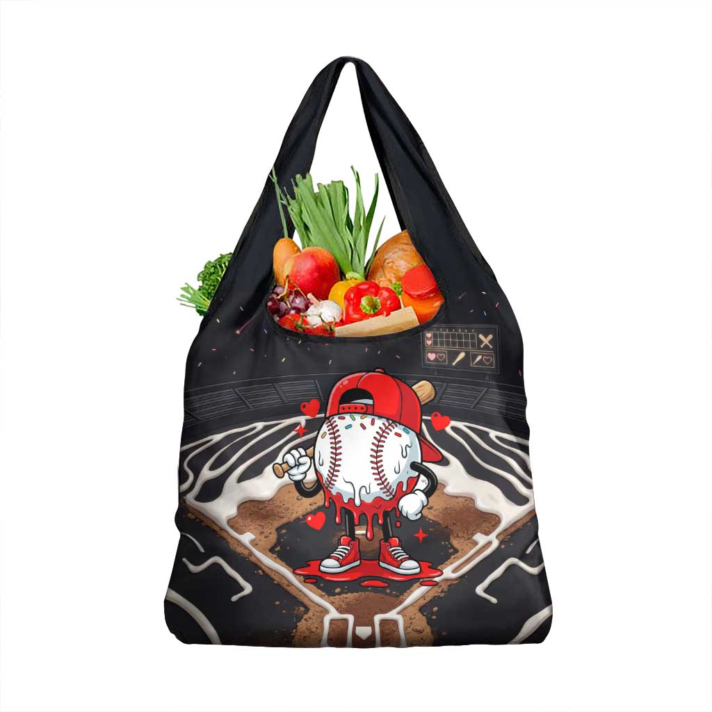 Baseball Drip Icecream Grocery Bag Boy Valentine Day Melting Cream Pattern