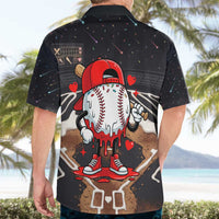 Baseball Drip Icecream Hawaiian Shirt Boy Valentine Day Melting Cream Pattern