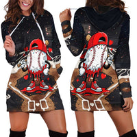 Baseball Drip Icecream Hoodie Dress Boy Valentine Day Melting Cream Pattern