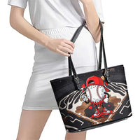 Baseball Drip Icecream Leather Tote Bag Boy Valentine Day Melting Cream Pattern