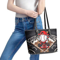 Baseball Drip Icecream Leather Tote Bag Boy Valentine Day Melting Cream Pattern
