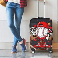 Baseball Drip Icecream Luggage Cover Boy Valentine Day Melting Cream Pattern