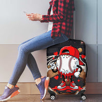 Baseball Drip Icecream Luggage Cover Boy Valentine Day Melting Cream Pattern