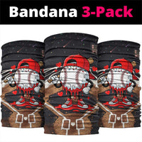 Baseball Drip Icecream Neck Gaiter Boy Valentine Day Melting Cream Pattern