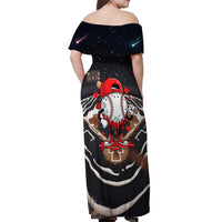 Baseball Drip Icecream Off Shoulder Maxi Dress Boy Valentine Day Melting Cream Pattern